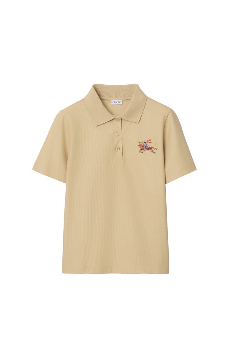 Burberry Watercolour EKD Cotton Polo Shirt, Alternate, color, Limestone Beige