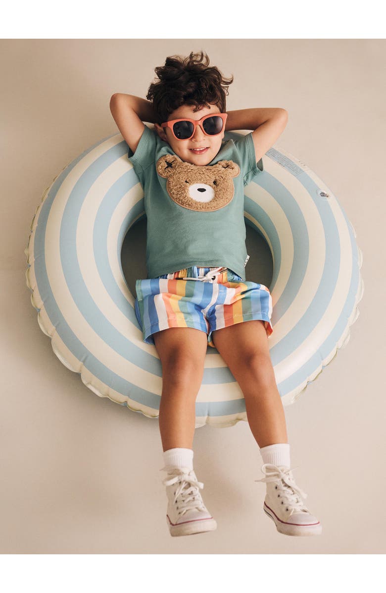 Huxbaby Furry Huxbear Tee, Alternate, color, Granite Green