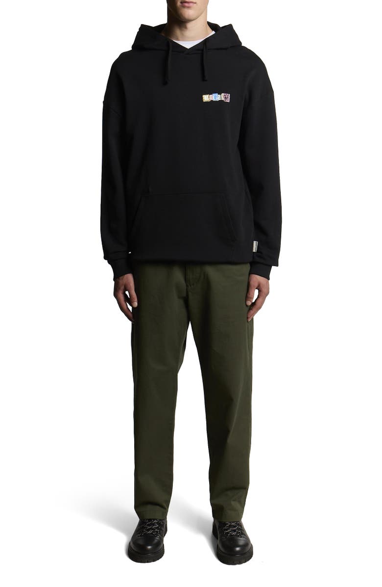 Lyle & Scott Bold Letters Long Sleeve Graphic Hoodie, Alternate, color, Jet Black