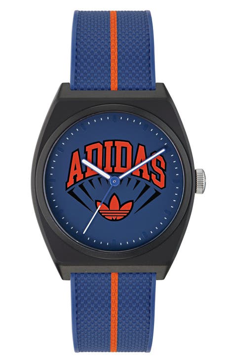 AO Street Project 2 Blue Logo Graphic Resin Strap Watch, 38mm