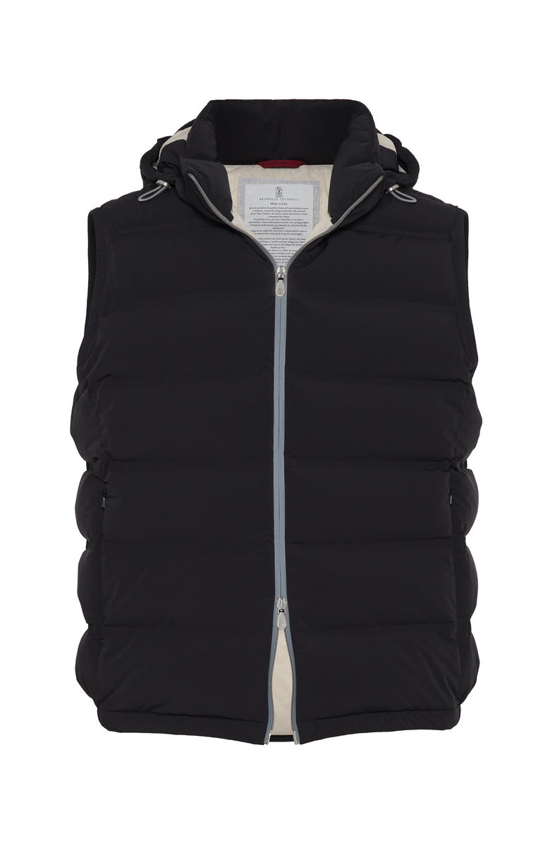 Brunello Cucinelli Taffeta down vest, Main, color, 