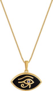 Karma and Luck Sacred Gaze Eye of Horus Gold Necklace