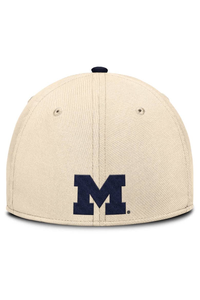 Men's Jordan Brand Natural Michigan Wolverines 2026 Primetime Swooshflex Hat, Alternate, color, Natural