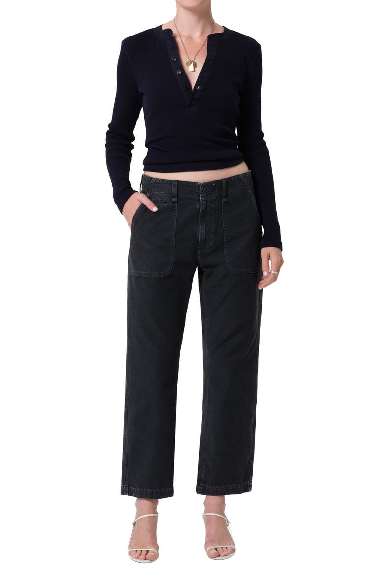 Winslow Utility Ankle Jeans, Alternate, color, WASHED BLACK