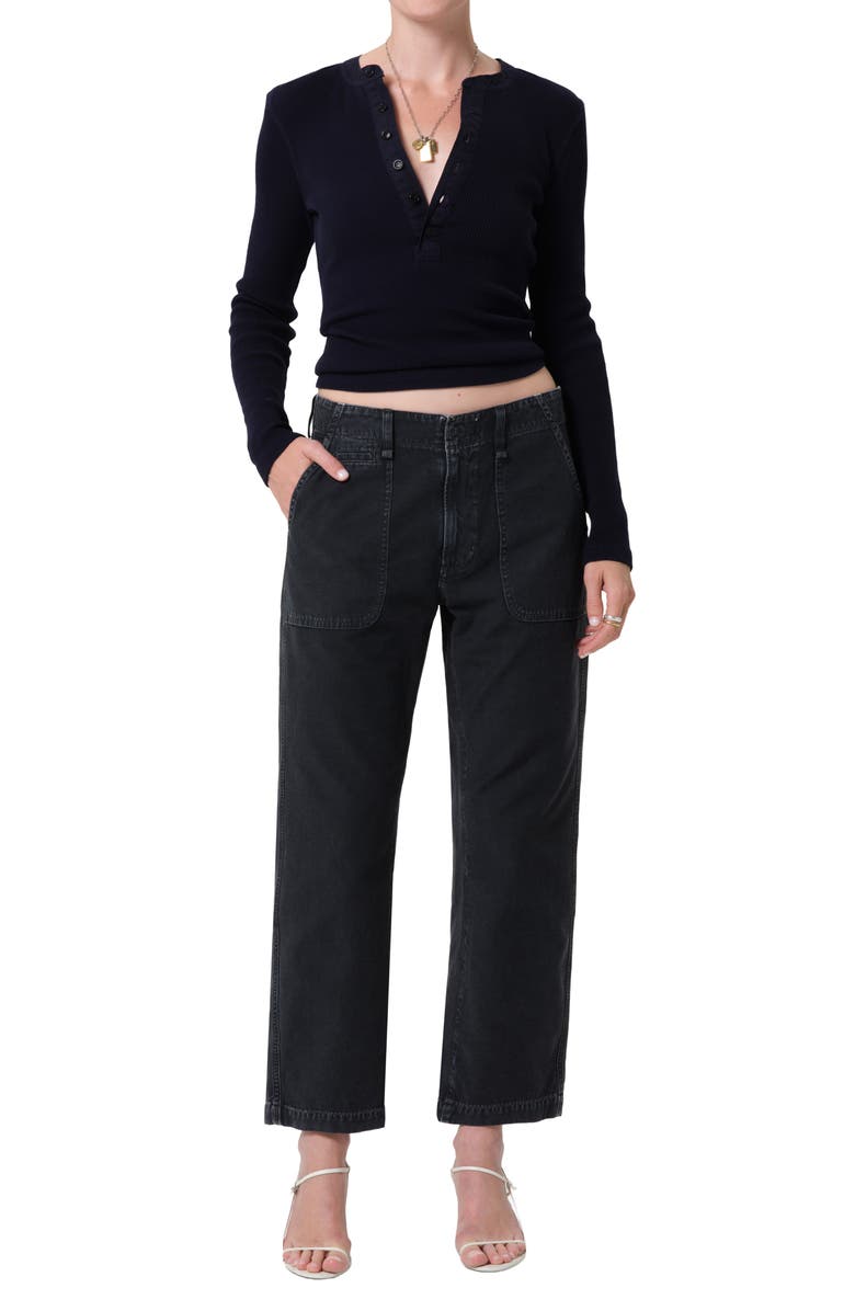 Citizens of Humanity Winslow Utility Ankle Jeans, Alternate, color, Washed Black