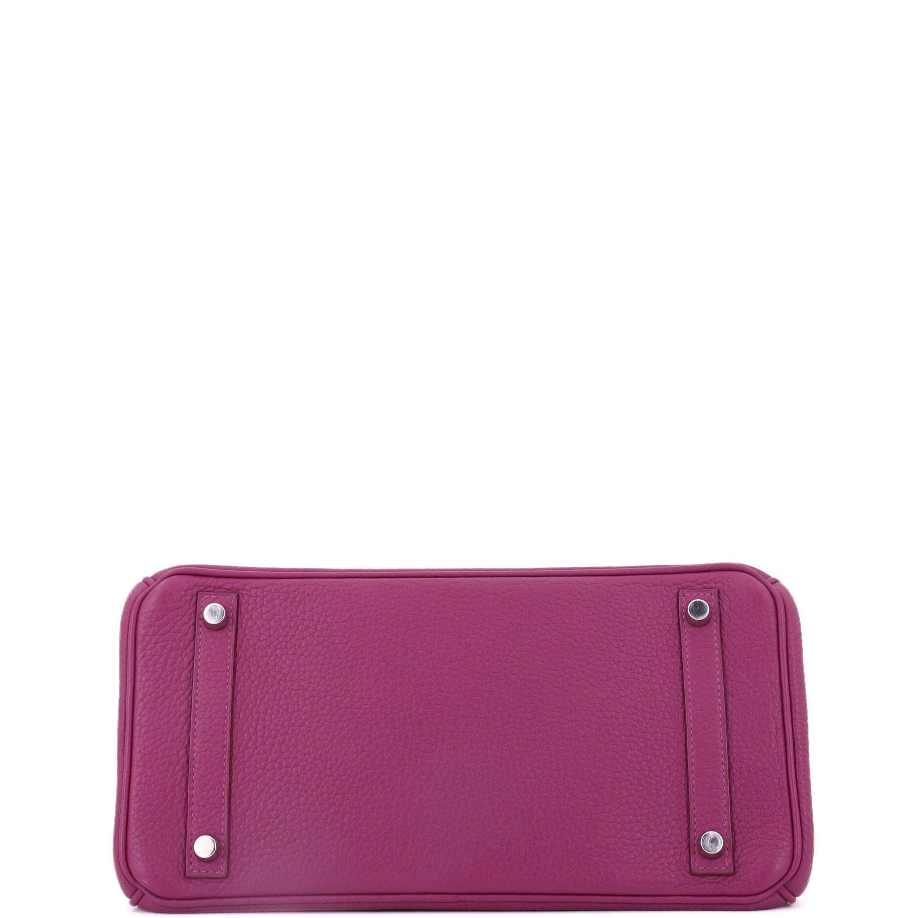 Pre-Owned Hermes Birkin Handbag Pink Clemence with Palladium Hardware 30, Alternate, color, Tosca