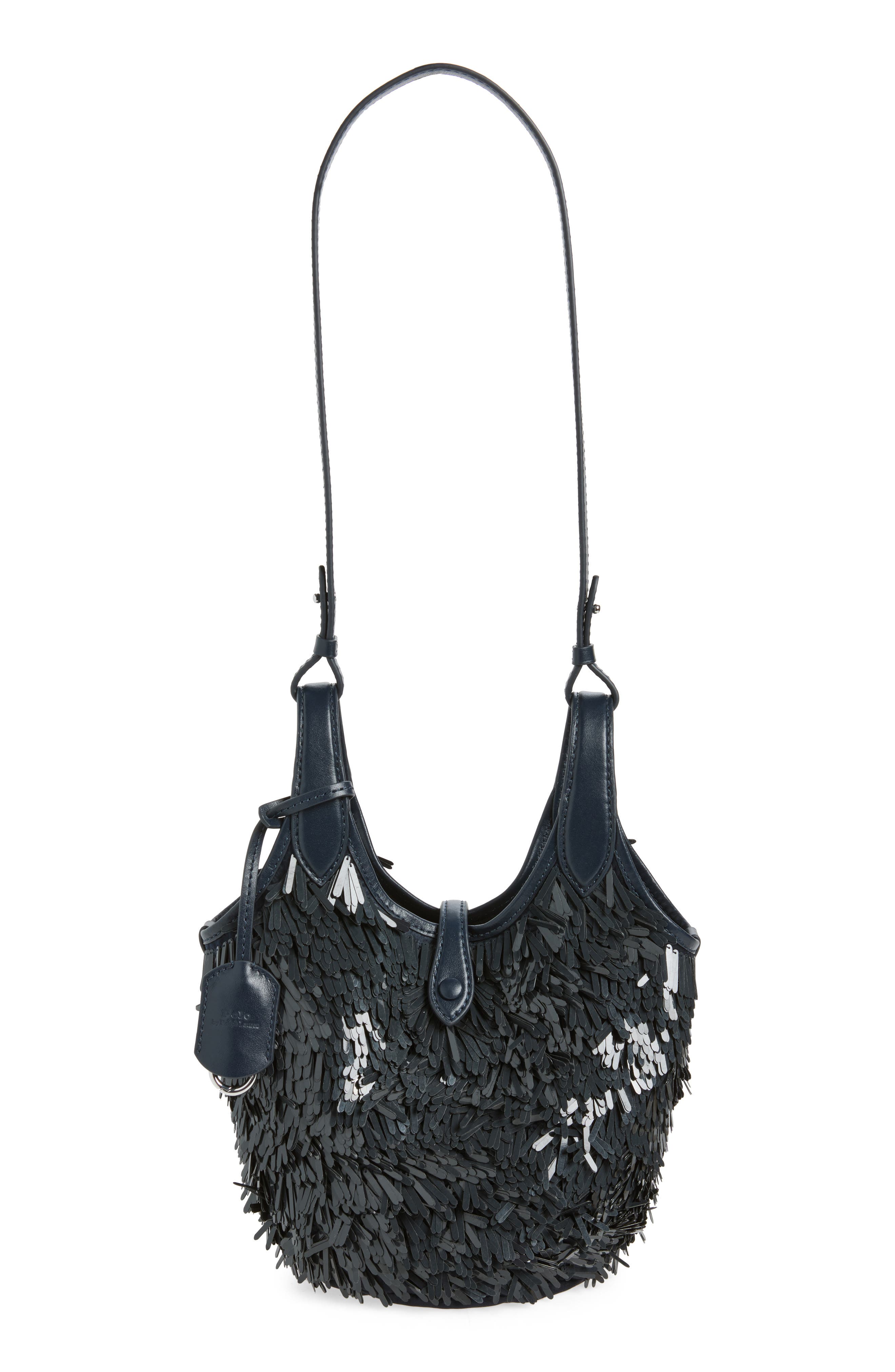 Sequin Crossbody Bag, Main, color, DEEP IRIS