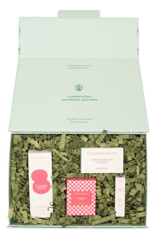 Flamingo Estate Tomato Home & Body Fragrance Gift Set In Green