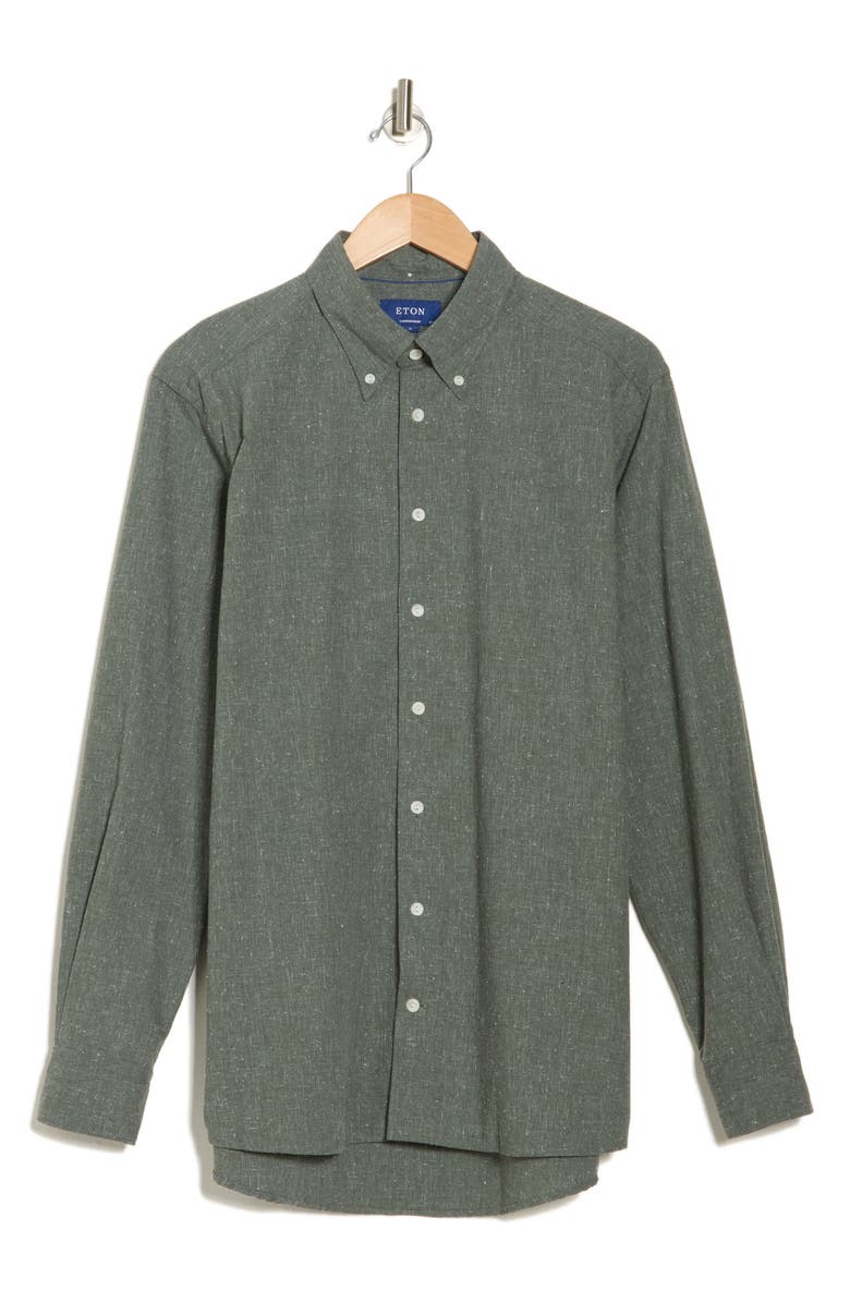 Eton Contemporary Fit Cotton Button Down Dress Shirt, Main, color,