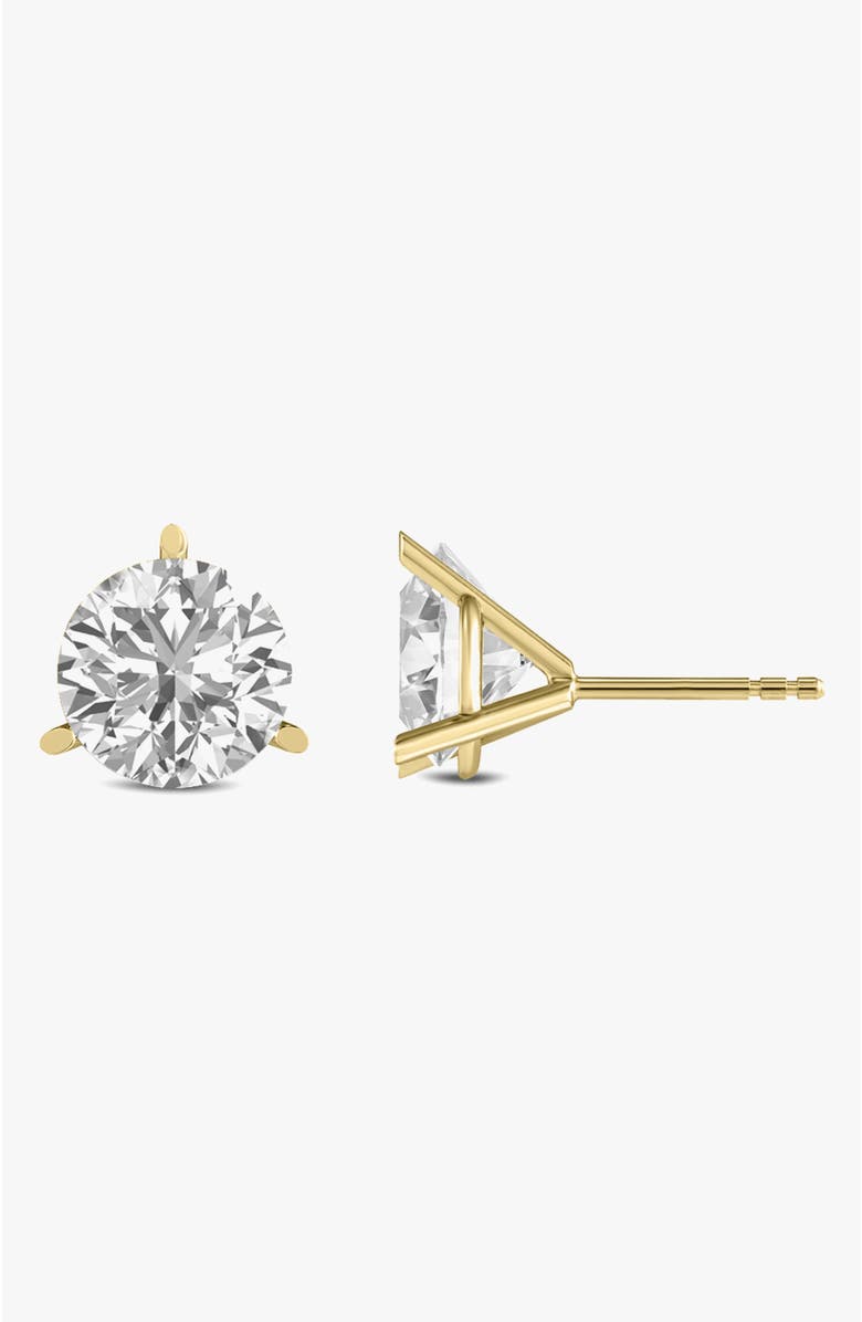 SEREIA OFFICIAL 14K Gold Essence Lab 4 Carats Diamond Earrings, Alternate, color, Yellow Gold