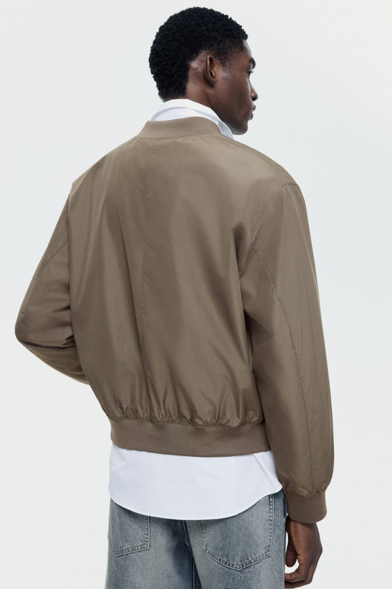 Lightweight Bomber Jacket, Alternate, color, Dark beige