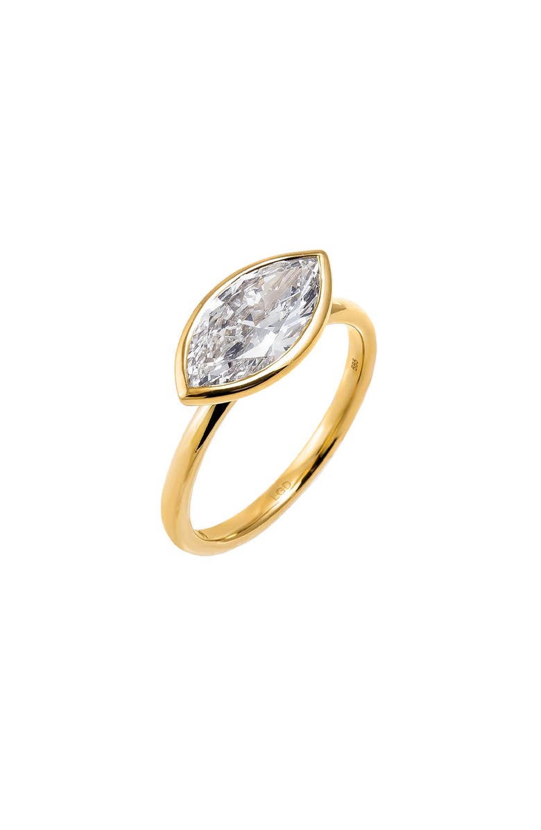 BY ADINA EDEN Lab Grown Diamond Marquise Bezel Ring 14K, Main, color, 14K Gold - 2 Carat