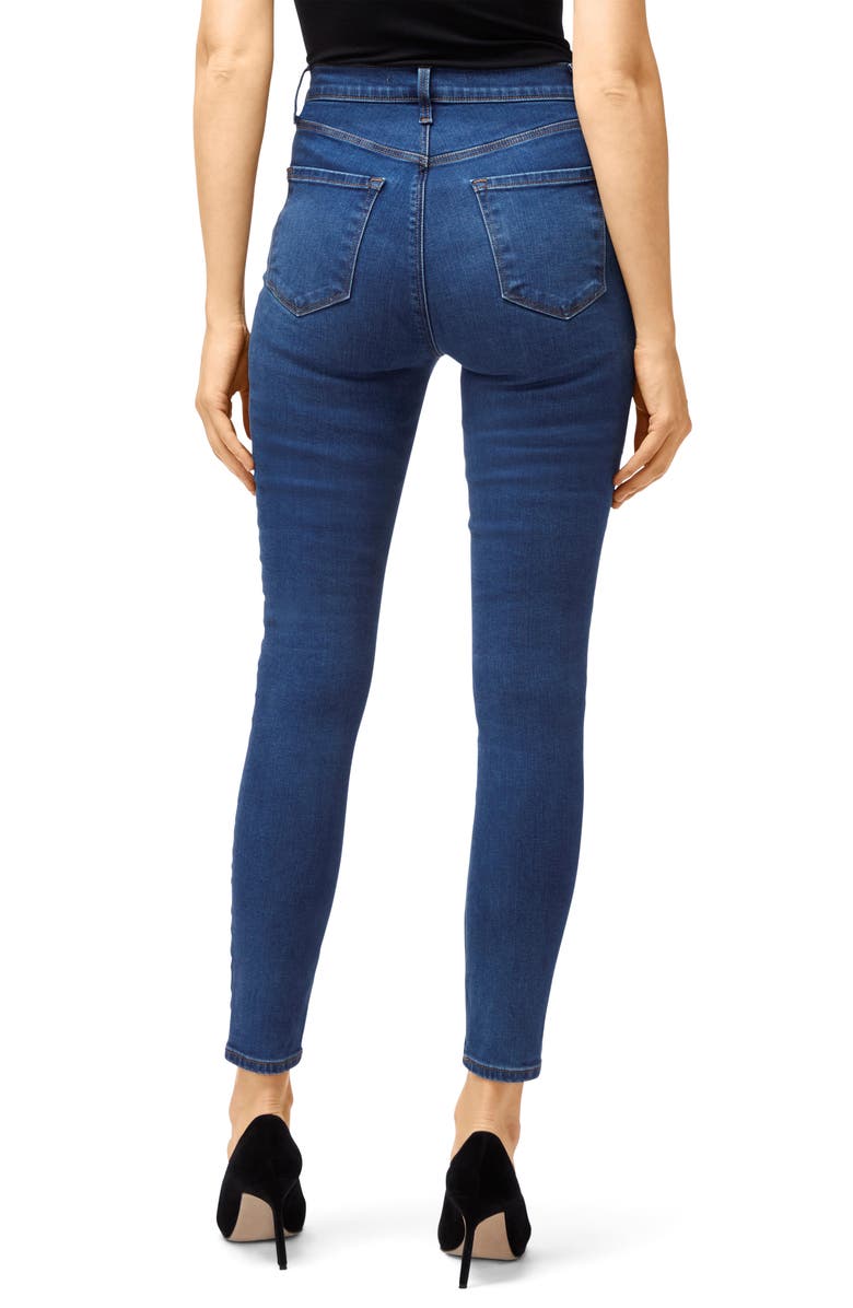 J Brand Leenah Super High Waist Raw Ankle Skinny Jeans, Alternate, color,