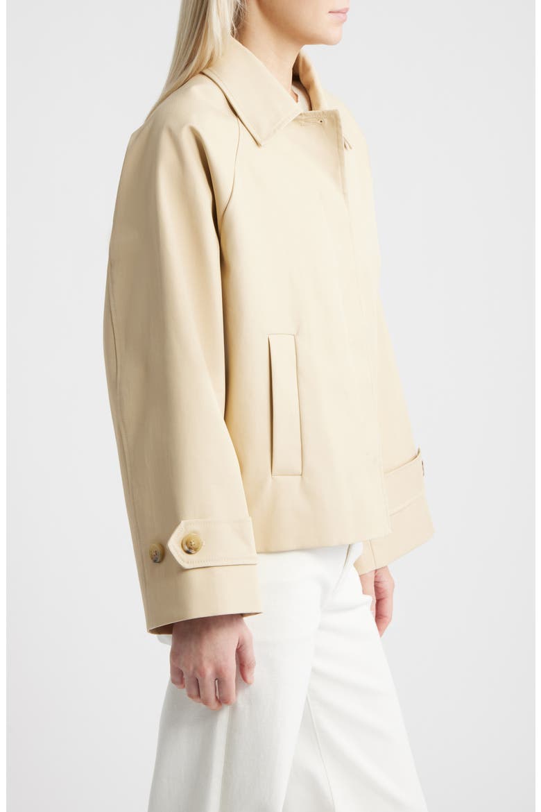 Cuba Oversize Short Cotton Trench Coat, Alternate, color, BEIGE