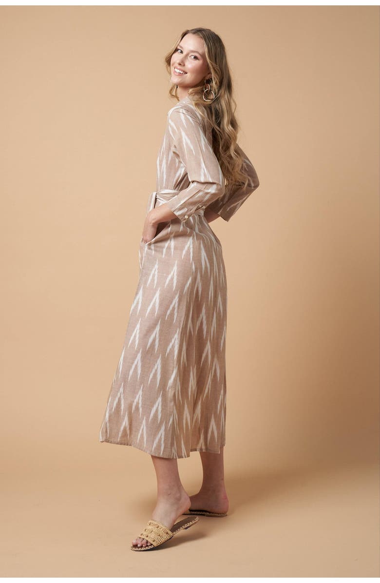 GUADALUPE DESIGN Luciana Ikat Dress, Alternate, color, Beige