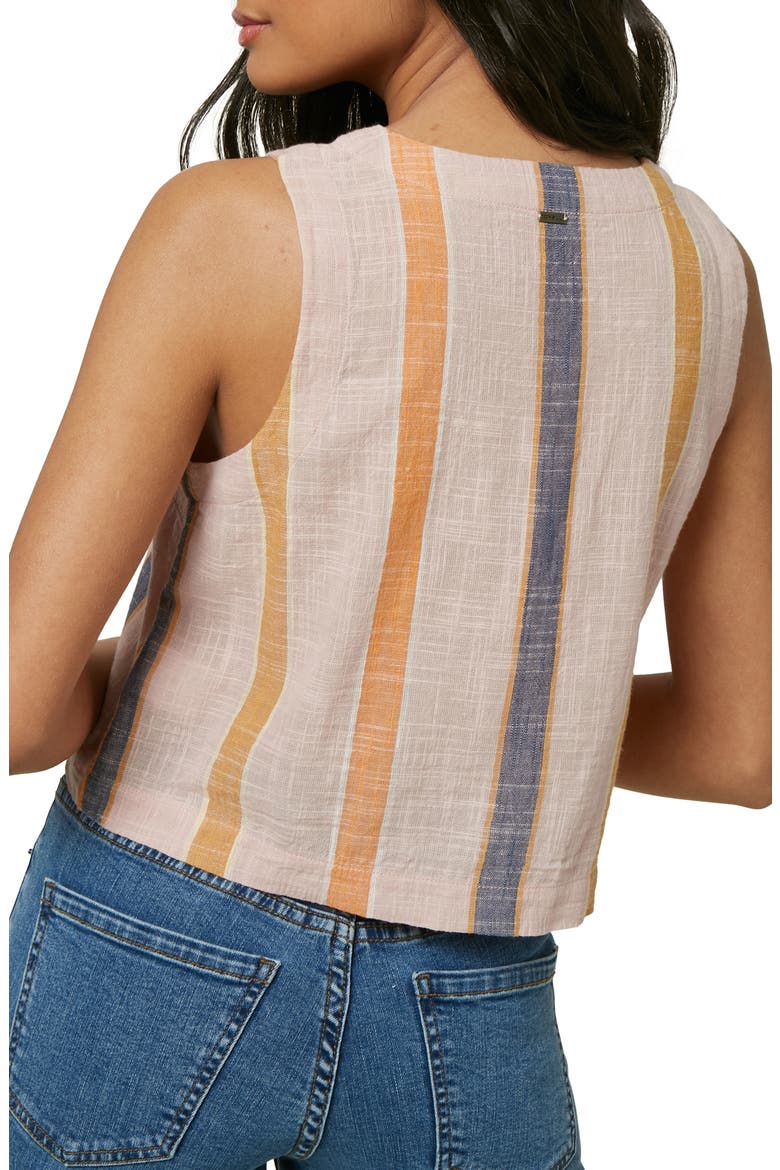 Archer Stripe Woven Crop Tank Top, Alternate, color, PALE MAUVE