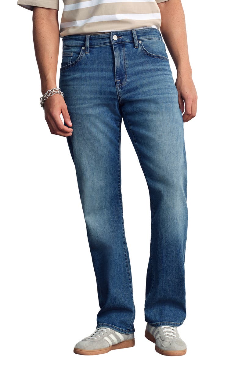 General Denim Works Roam Relaxed Straight Leg Jeans, Main, color, Dark Brushed Denim