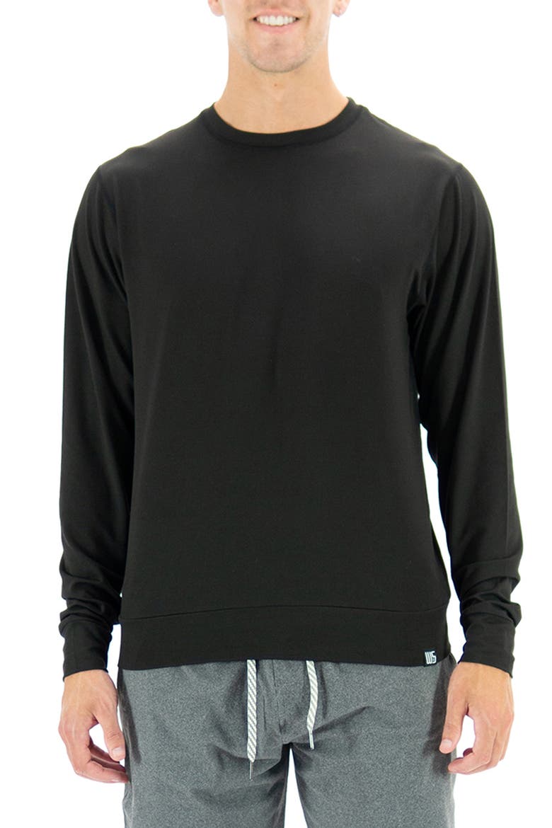 Lounge Stretch Sweatshirt, Main, color, BLACK