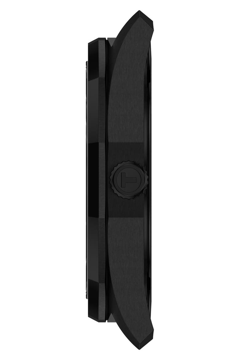 PRC 100 Solar Quartz Leather Strap Watch, 39mm, Alternate, color, BLACK