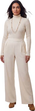 Jessica London Ribbed Cotton Turtleneck Sweater