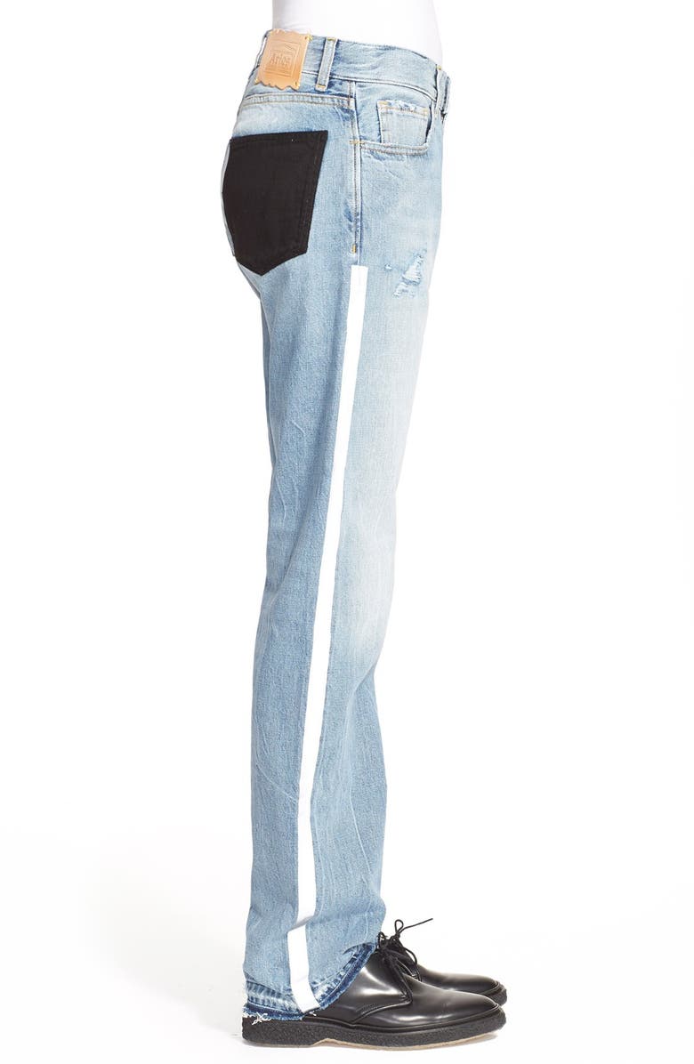 Aries 'Simon' Reflective Tape Contrast Pocket Jeans, Alternate, color, 