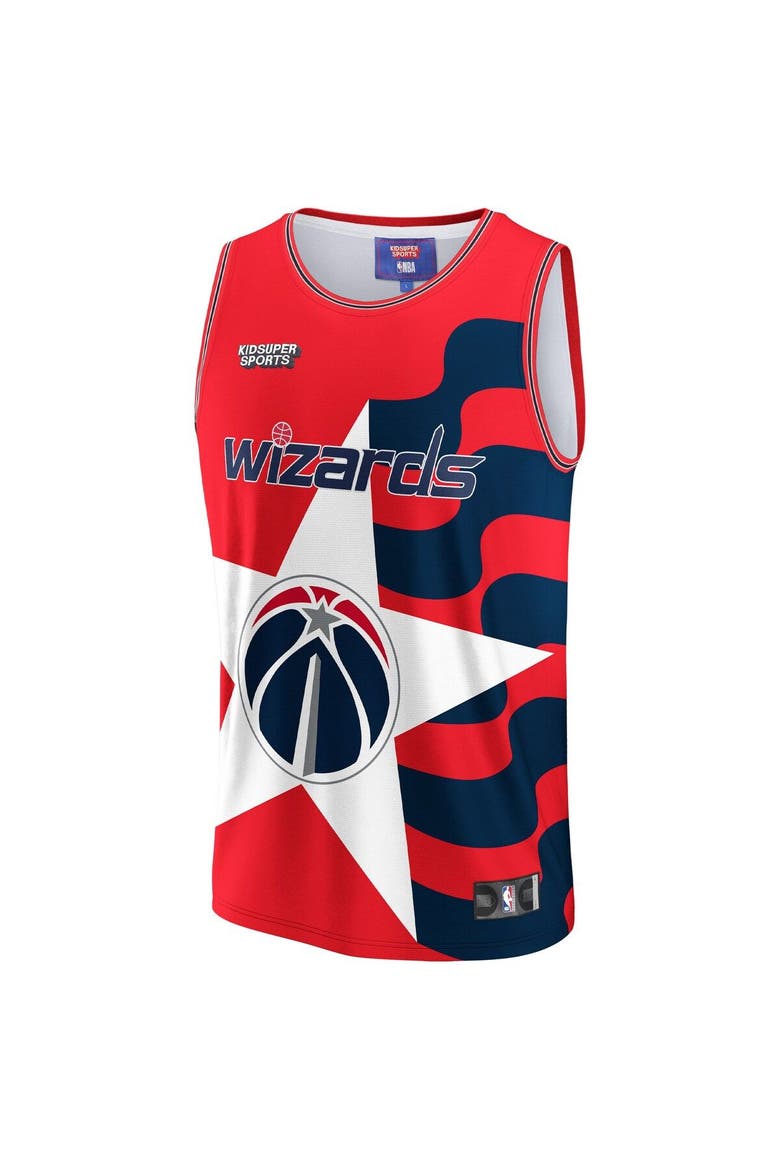 Unisex NBA & KidSuper Studios by Fanatics Red Washington Wizards Hometown Jersey, Alternate, color, Red