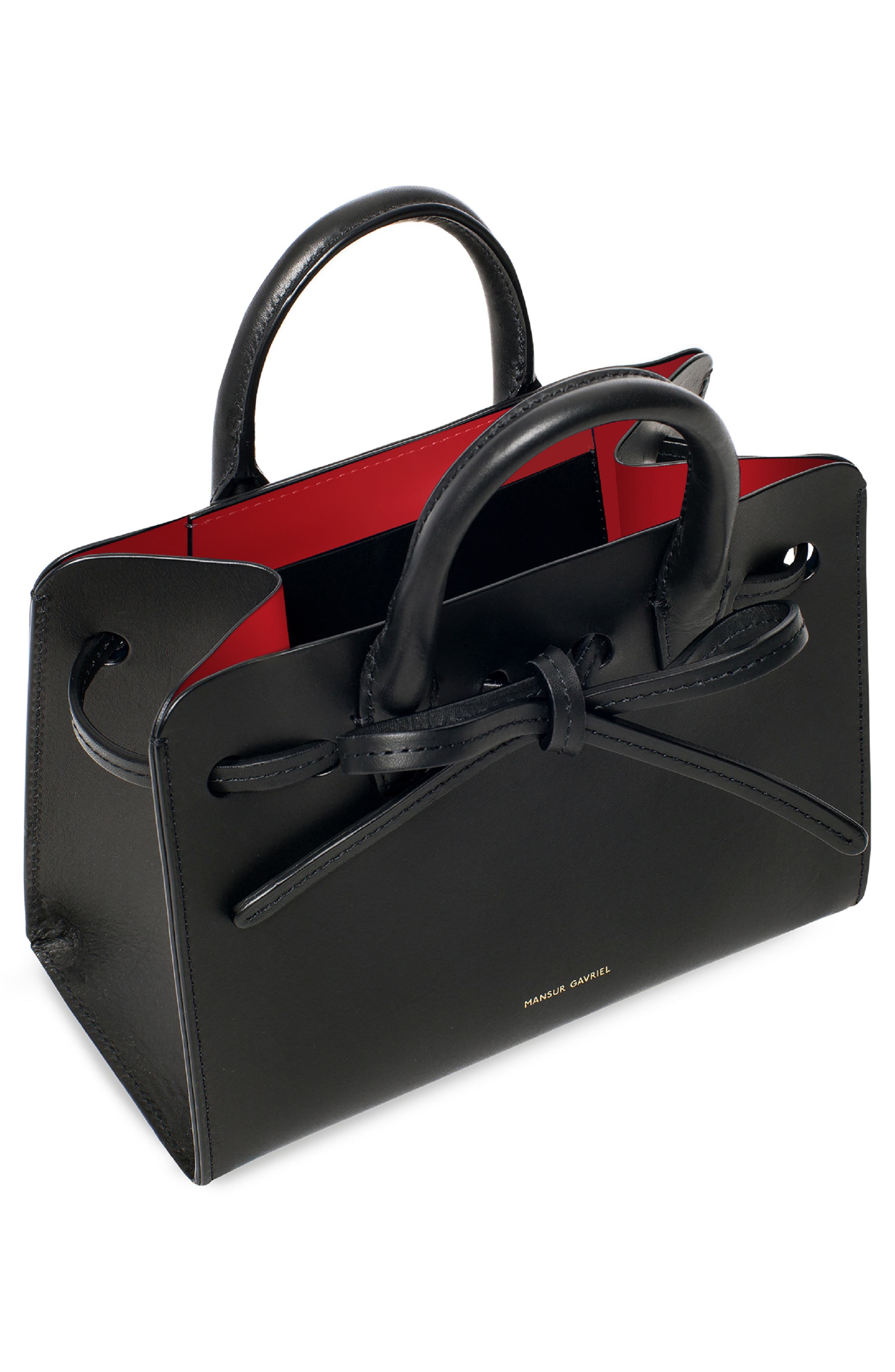 Mansur Gavriel Mini Mini Sun Leather Bag, Alternate, color, 