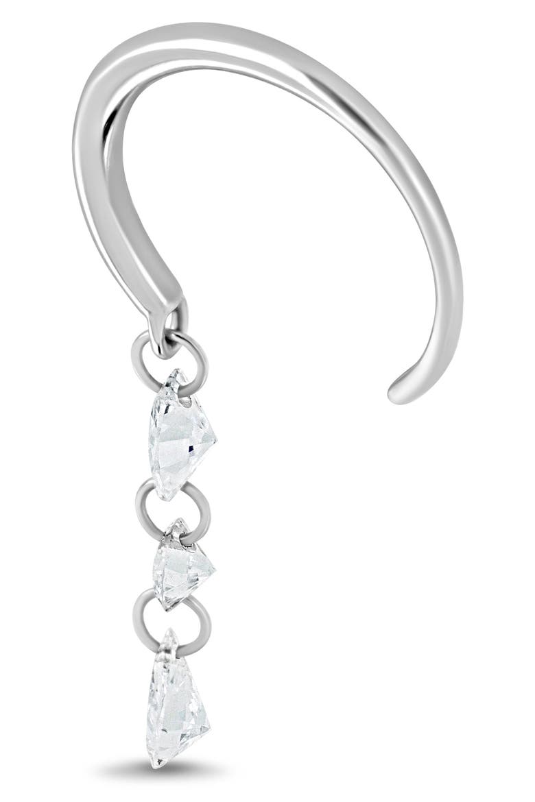 18K Gold Liora Natural Diamond Drop Earrings, Alternate, color, 18K WHITE GOLD