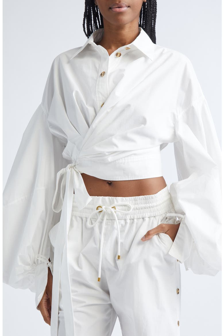 Rebellion Poplin Wrap Shirt, Alternate, color, IVORY