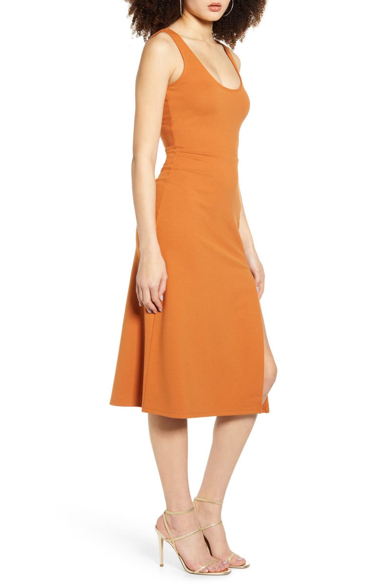 Leith Scoop Neck Midi Dress, Alternate, color,