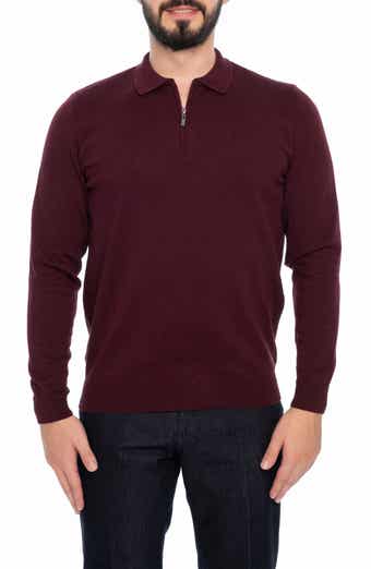 VELLAPAIS 1/4 Zip Cotton Pullover Sweater