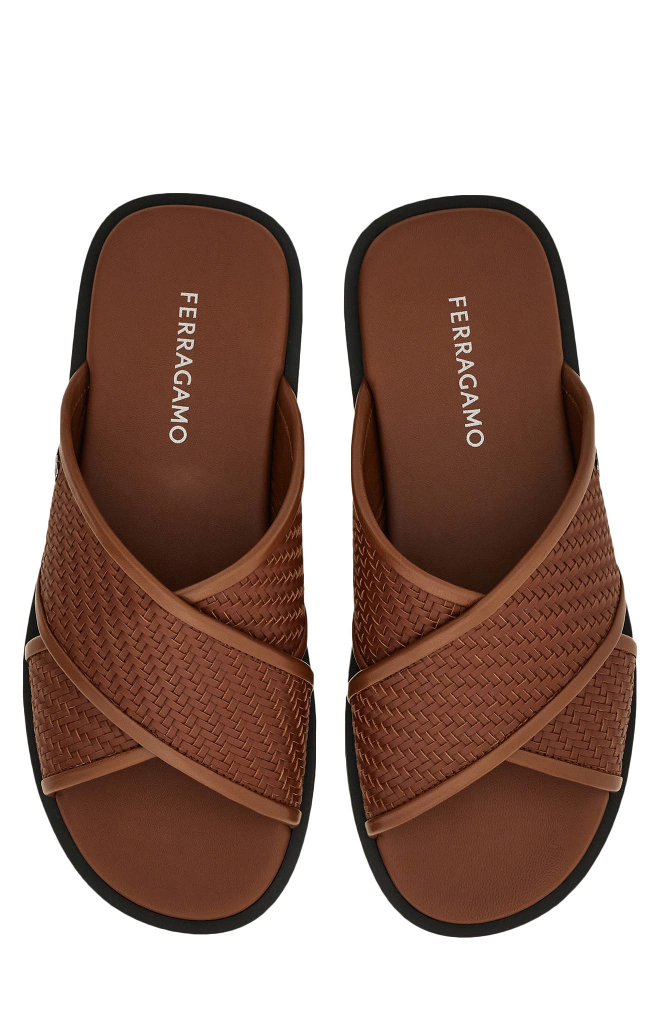 FERRAGAMO Brise 2 Slide Sandal, Alternate, color, Midbrown Midbrown Midbrown