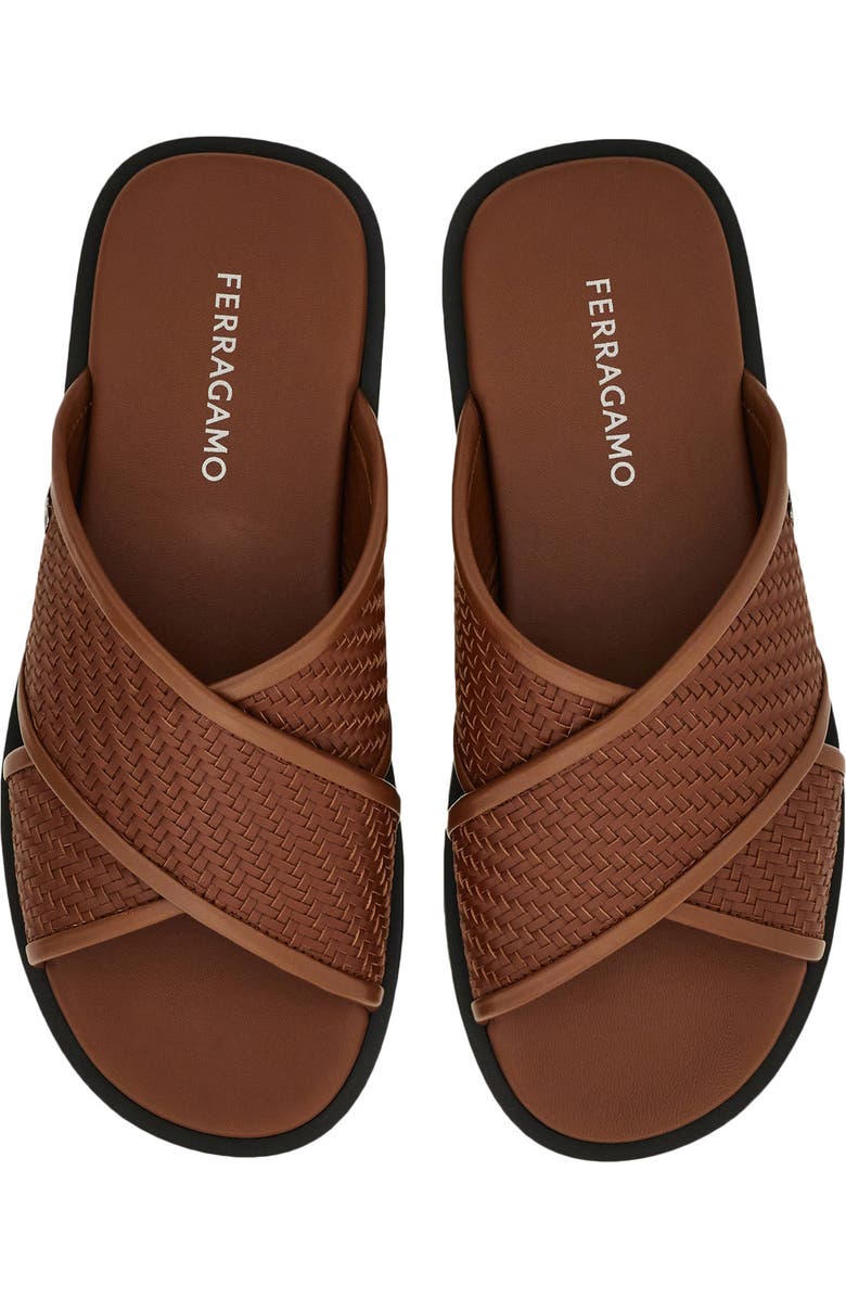 FERRAGAMO Brise 2 Slide Sandal, Alternate, color, Midbrown Midbrown Midbrown