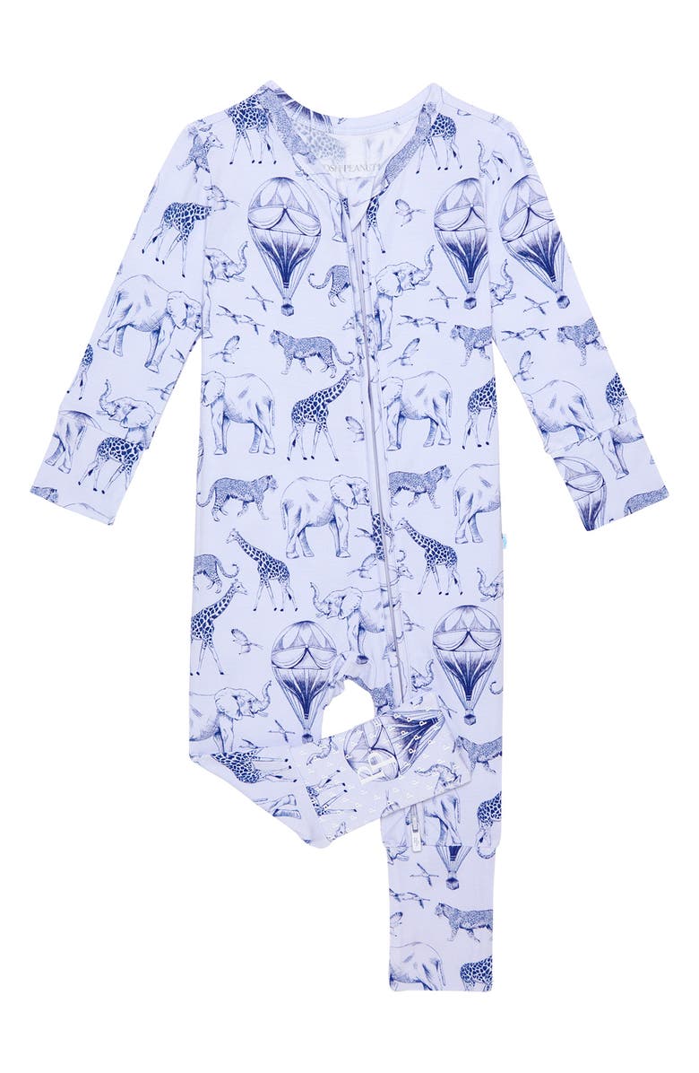 Posh Peanut Convertible Jersey Footie, Main, color, Blue