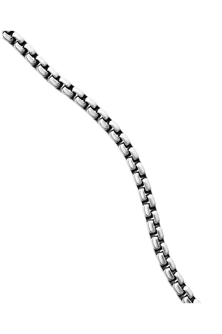 Cross Station Necklace in Sterling Silver with Diamonds, 5mm, Alternate, color, BLACK DIAMOND