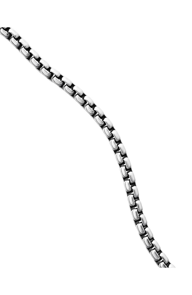 David Yurman Cross Station Necklace in Sterling Silver with Diamonds, 5mm, Alternate, color, Black Diamond