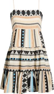 Elan Tiered Cotton Cover-Up Dress