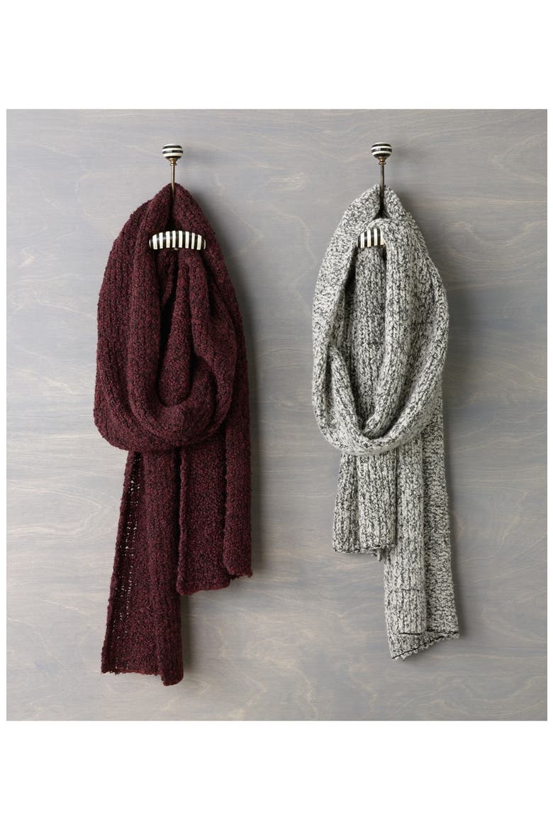 'Scrabble' Knit Scarf, Alternate, color, GREY COMBO