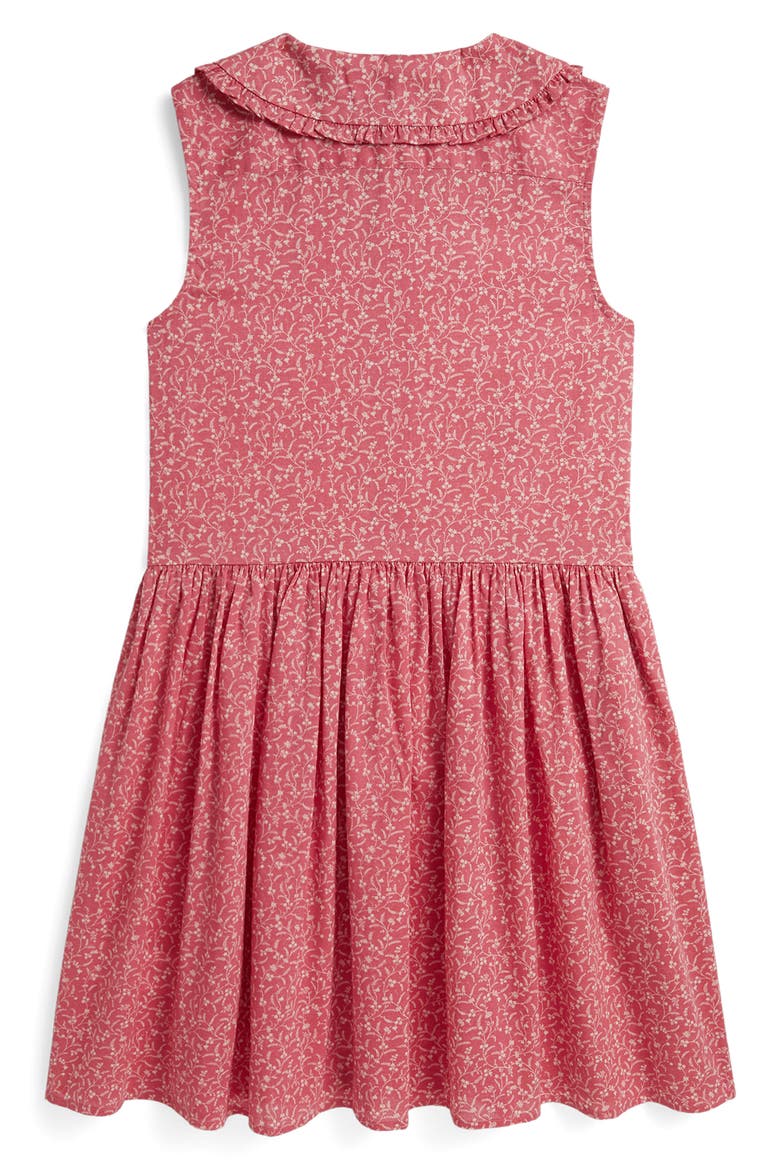 Kids' Peter Pan Collar Floral Cotton Slub Dress, Alternate, color, PROLYN FLORAL PINK