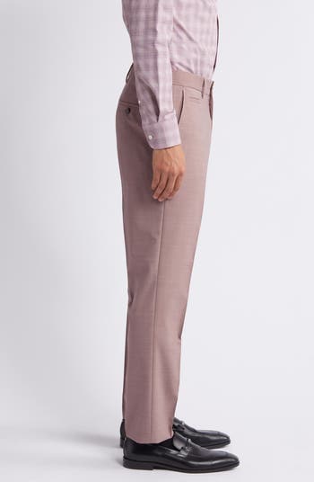 Genius Virgin Wool Blend Flat Front Dress Pants