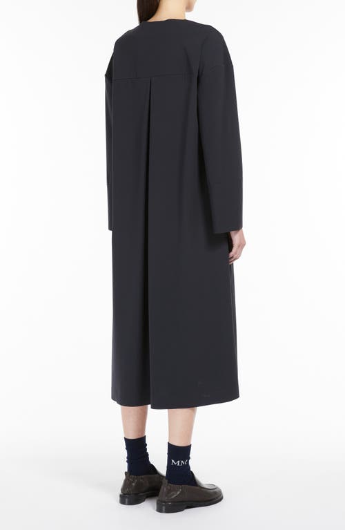 Mm Rapace Long Sleeve Jersey Shift Dress In Navy