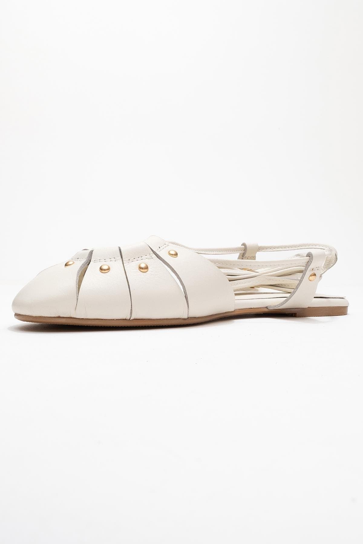 Forever & Always Shoes Daria Leather Ankle Lace-Up Sandal, Alternate, color, Off White