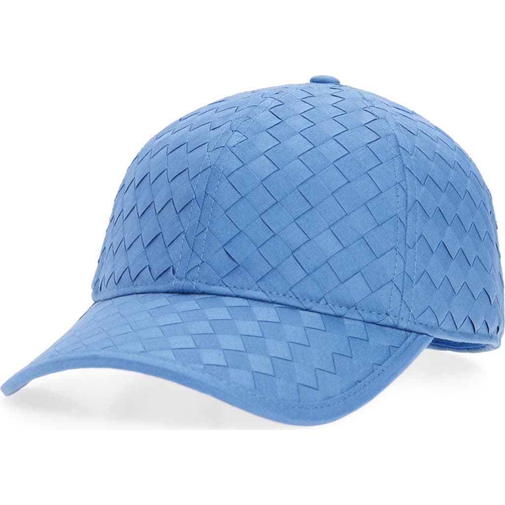 Cole Haan Woven Canvas Baseball Cap In Blue