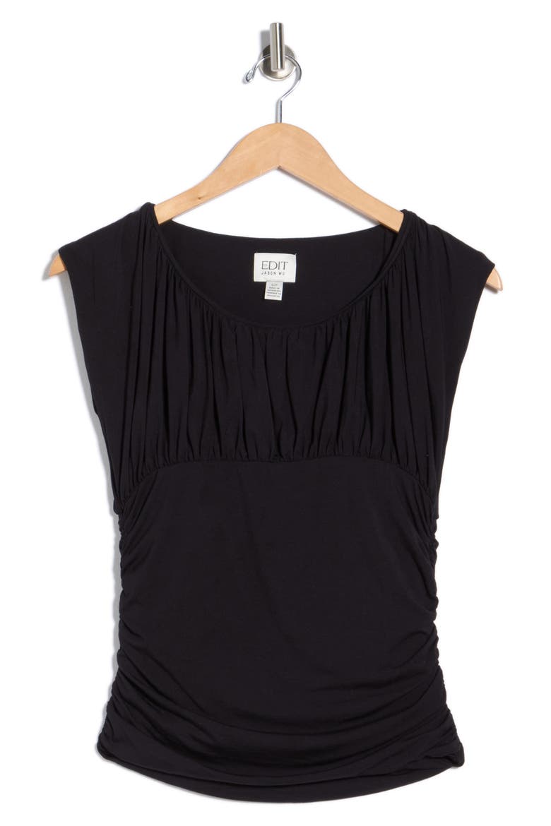 Scoop Neck Knit Top, Alternate, color, BLACK