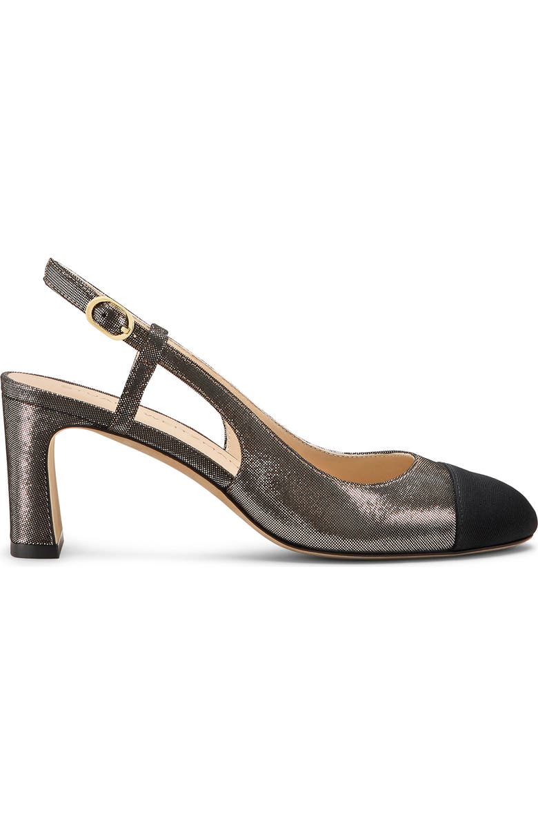 Stuart Weitzman Babette Cap Toe Slingback 60 Pump, Alternate, color,