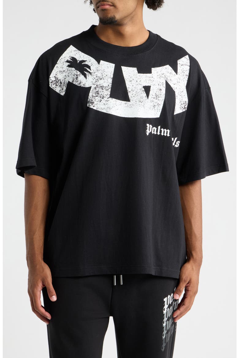 Play Cotton Graphic T-Shirt, Main, color, BLACK BEAUTY