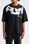 PLAY PALM ANGELS Play Cotton Graphic T-Shirt