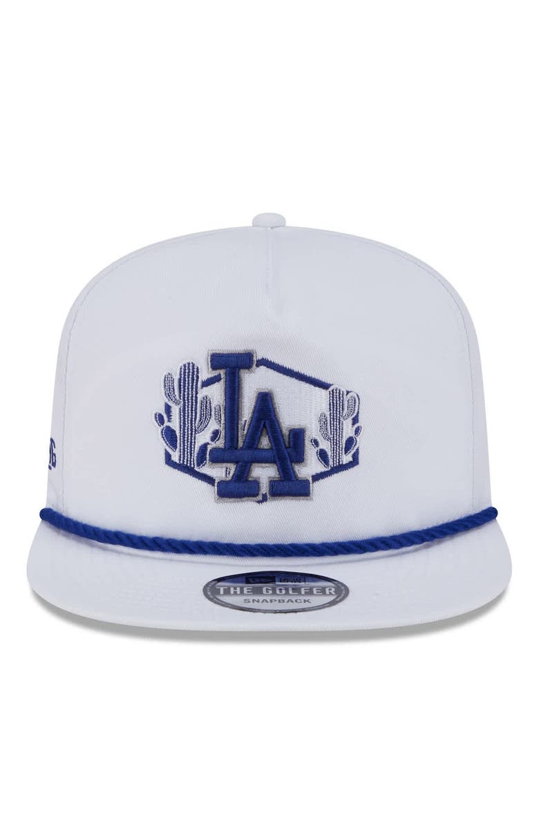 New Era Men's New Era  White Los Angeles Dodgers 2025 Spring Training Palm Golfer Snapback Hat, Alternate, color, 