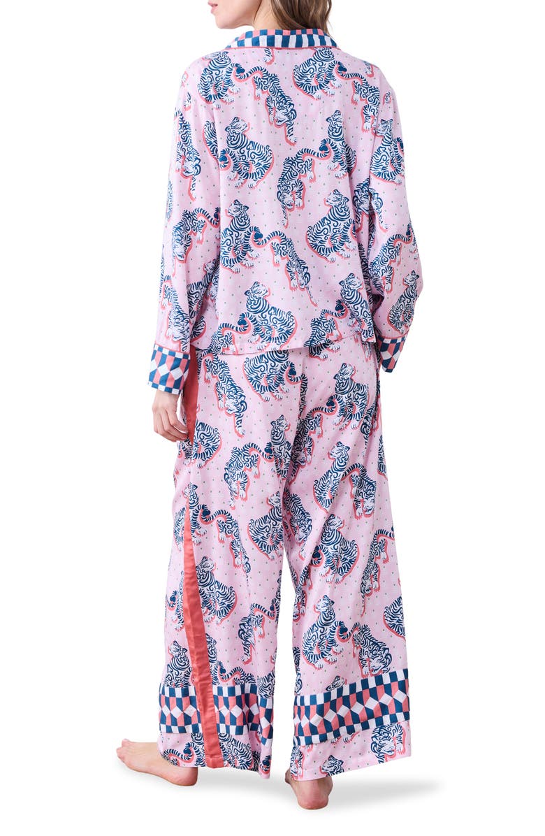 Printfresh Rittenhouse Satin Pajamas, Alternate, color, Blush/ Bashful