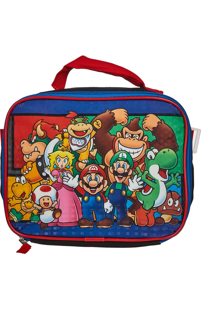 BIOWORLD Mario Backpack with Lunchbox, Alternate, color,
